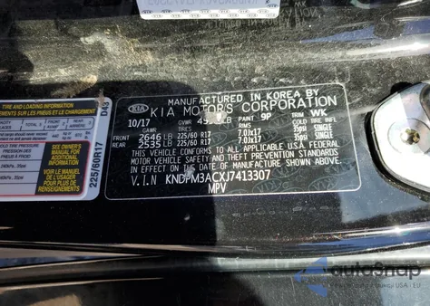 2018 Kia Sportage Lx z USA, uszkodzony, nr VIN KNDPM3ACXJ7413307